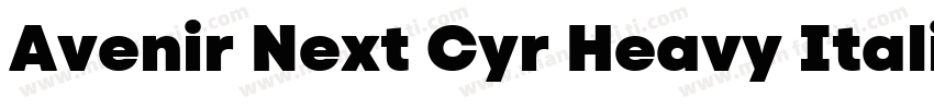 Avenir Next Cyr Heavy Italic字体转换